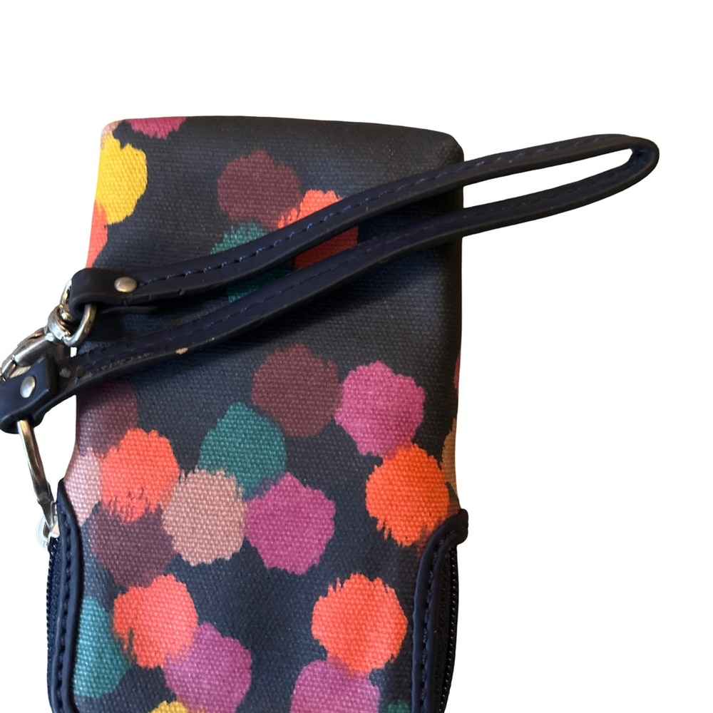 Fossil Multicolor Polka Dot Wristlet Holder